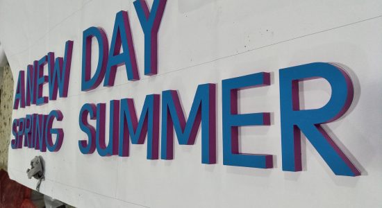 A New Day spring summer AVS Group Global Frontlit Lettering