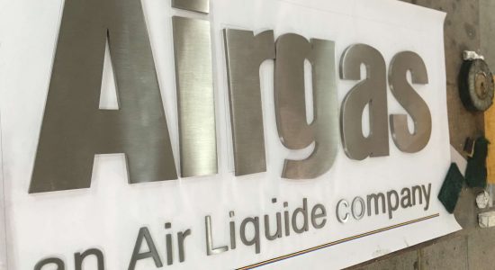 Airgas liquide company AVS Group Global Brass & Stainless Steel Lettering