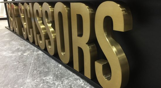 Big Scissors AVS Group Global Brass & Stainless Steel Lettering