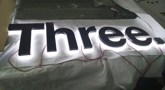 Black Three AVS Group Global Backlit Lettering