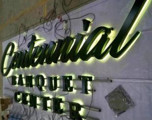 Centennial Banquet Center AVS Group Global Backlit Lettering