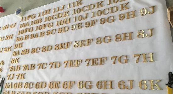 Gold Letters AVS Group Global Brass & Stainless Steel Lettering