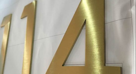 Gold 114 AVS Group Global Brass & Stainless Steel Lettering