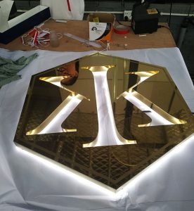 Gold Logo AVS Group Global Brass & Stainless Steel Lettering