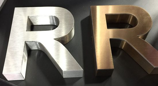 Gold & Sliver Letters AVS Group Global Brass & Stainless Steel Lettering