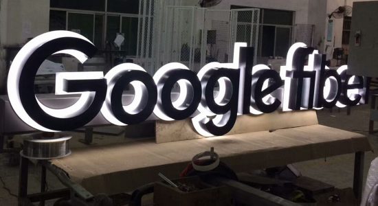 Google Fibre AVS Group Global Backlit Lettering