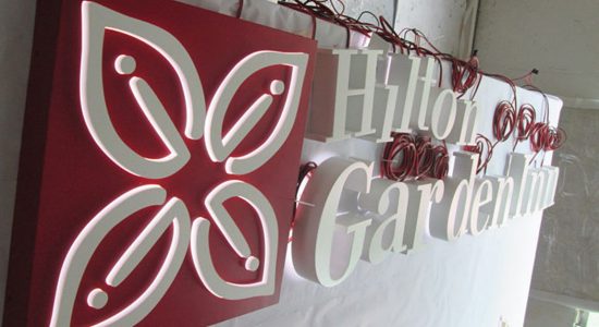 Hilton Garden Inn AVS Group Global Frontlit Lettering