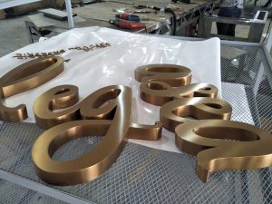 Leg Gold AVS Group Global Brass & Stainless Steel Lettering