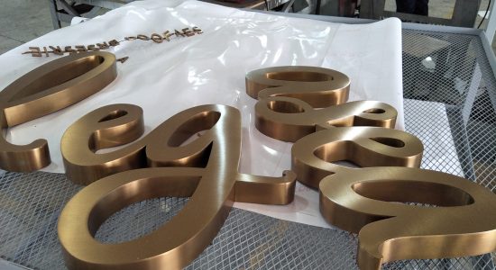 Leg Gold AVS Group Global Brass & Stainless Steel Lettering