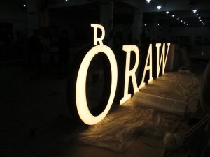 ORAW AVS Group Global Frontlit Lettering