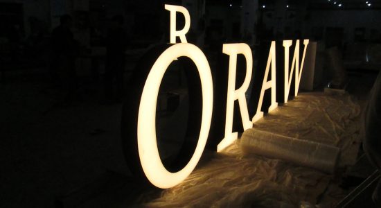 ORAW AVS Group Global Frontlit Lettering