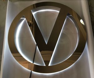 Sliver Volvo Logo AVS Group Global Brass & Stainless Steel Lettering